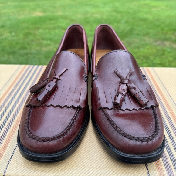 Vintage G.H Bass WEEJUNS Marietta II Kiltie Tassel Burgundy Brown Women’s 9W - Picture 1 of 8